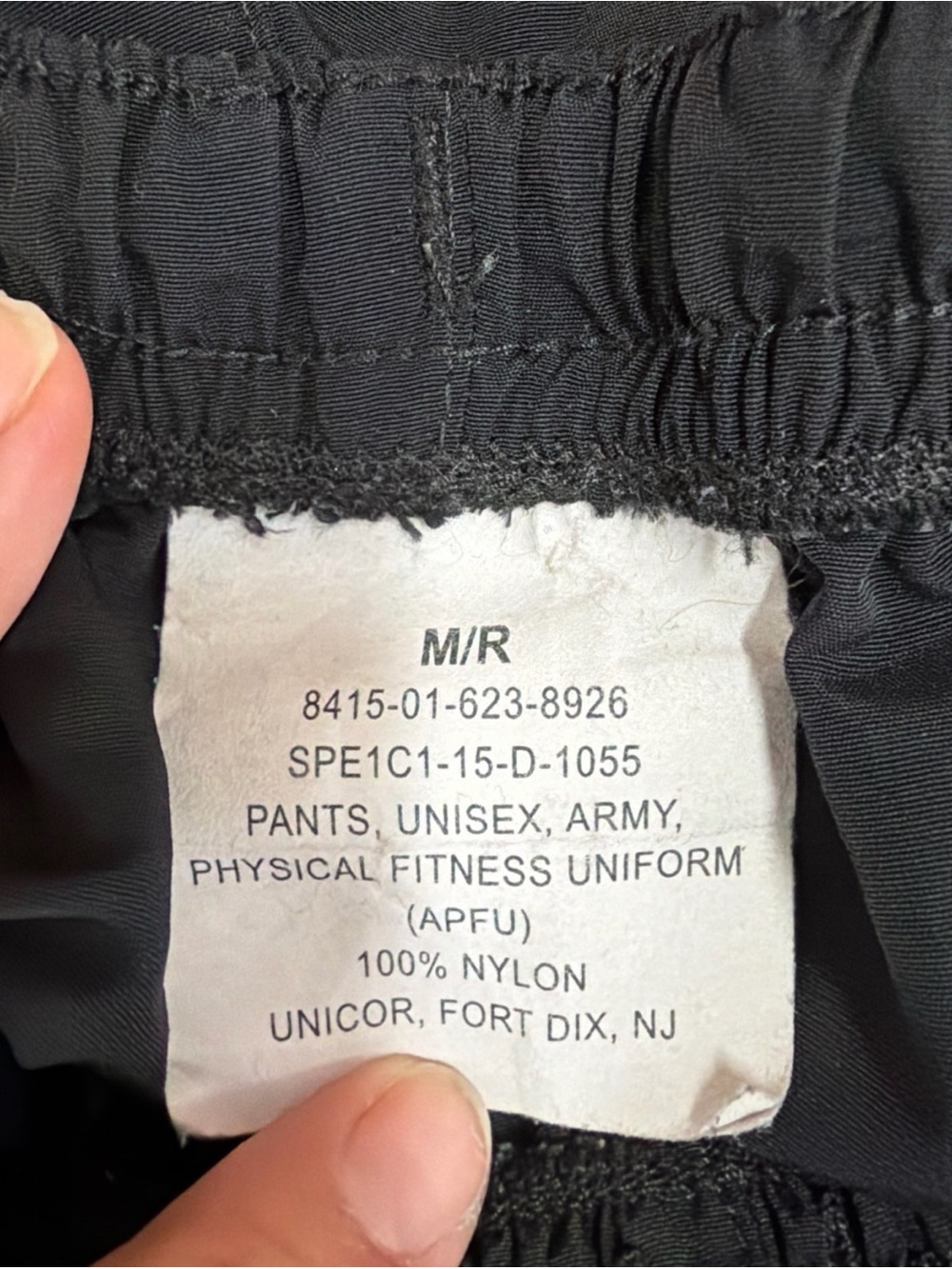 U.S. Army Black Windbreaker Pants with Yellow Logo - Picture 4 of 5